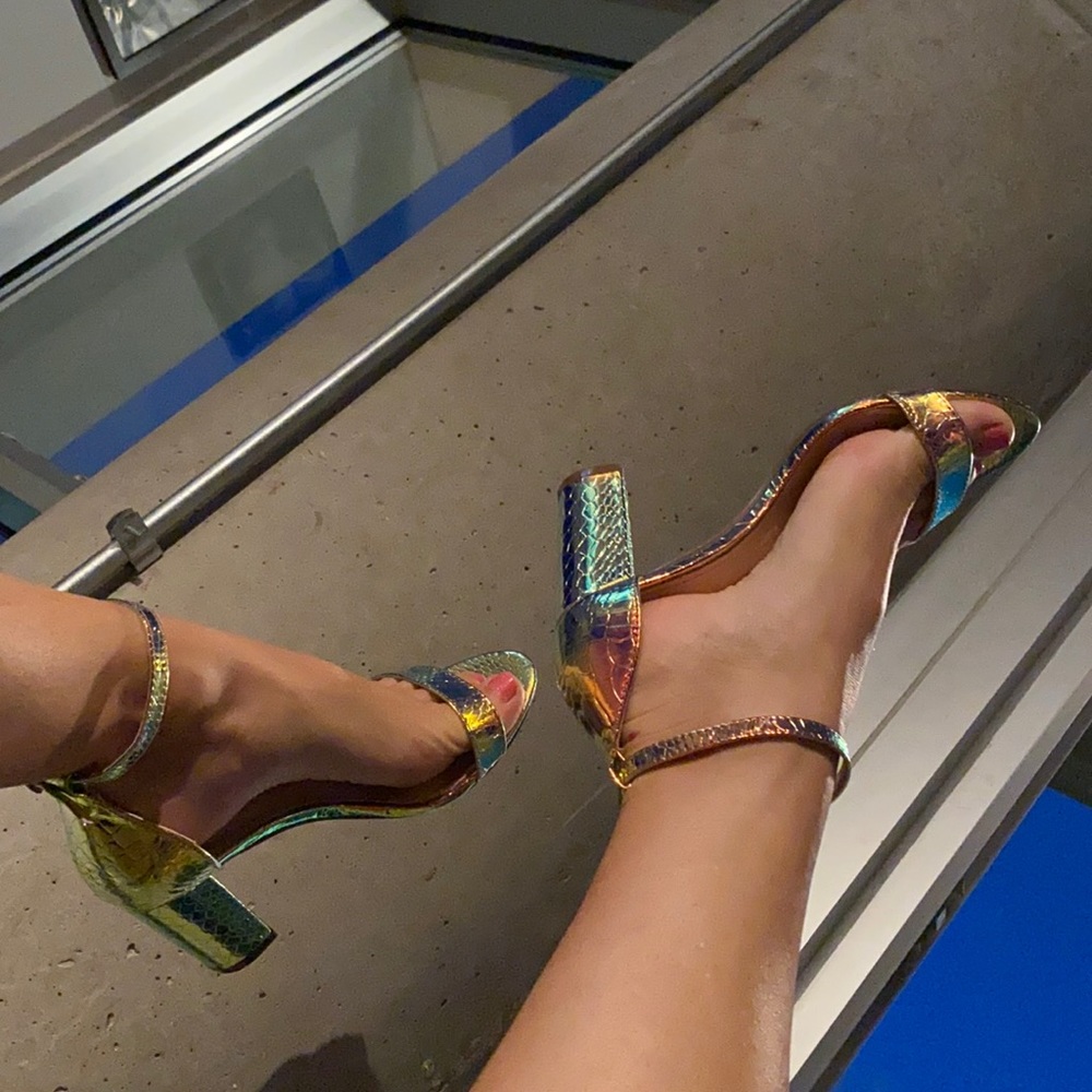 Mermaid Iridescent Block Sandal